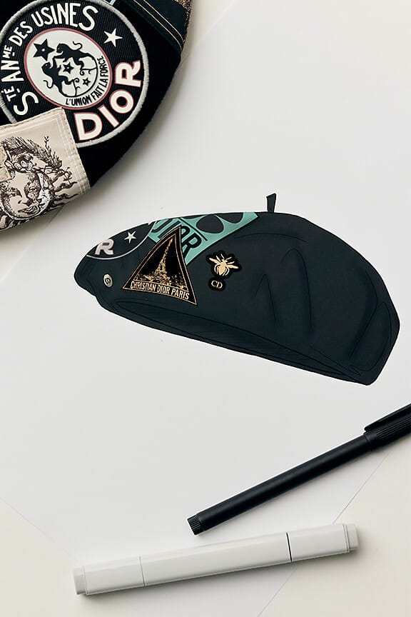 DIOR | 2024年フォール コレクションのベレー帽のサヴォワールフェール