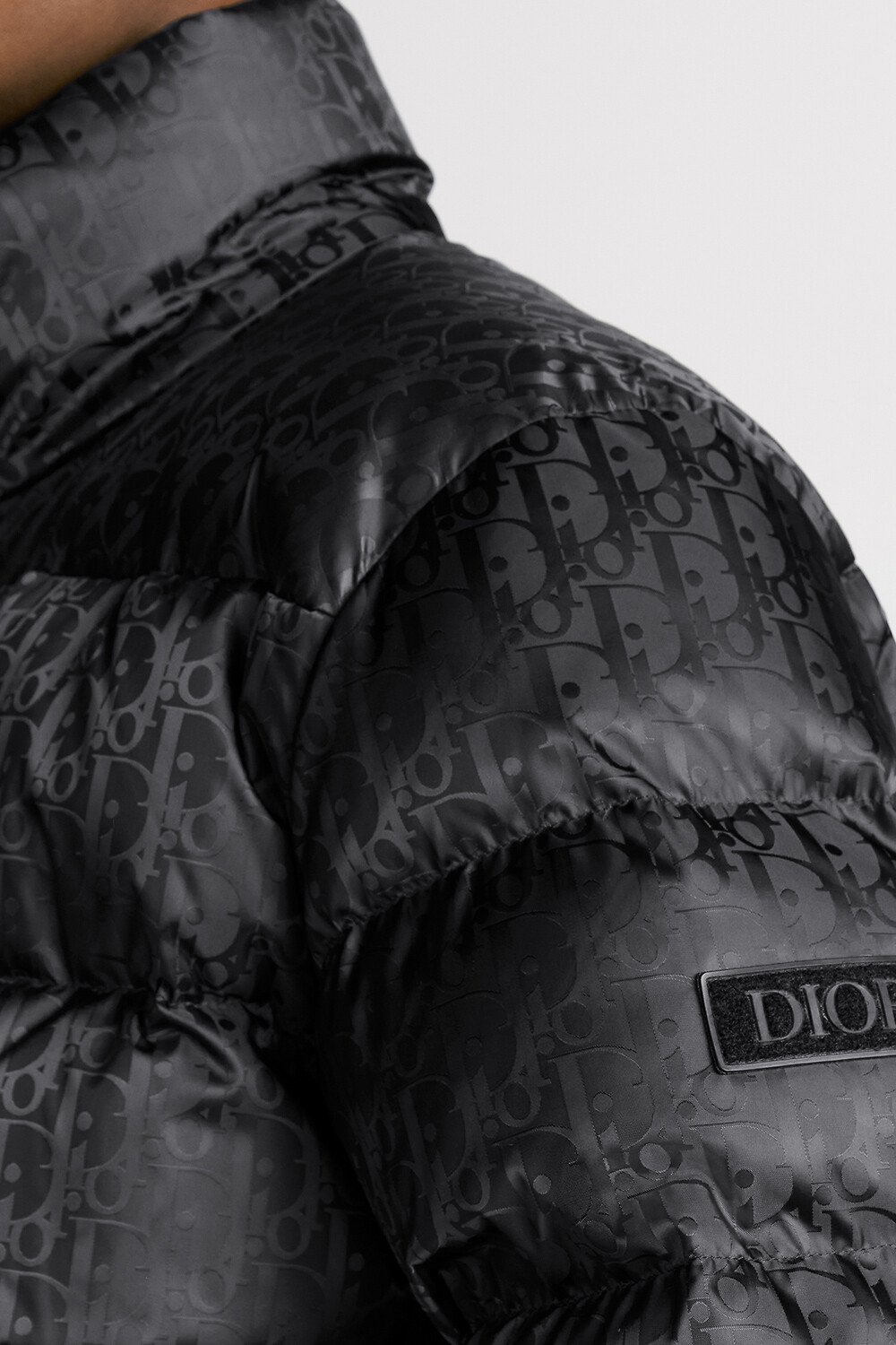 Dior Oblique Puffer Jacket Black Technical Jacquard 
