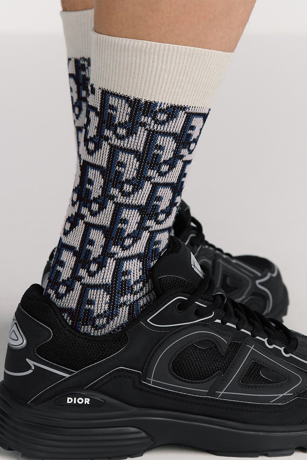 B30 Countdown Sneaker Black Mesh and Black Technical Fabric 