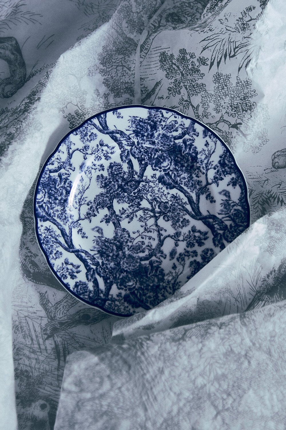 Side Plate Blue Toile de Jouy 