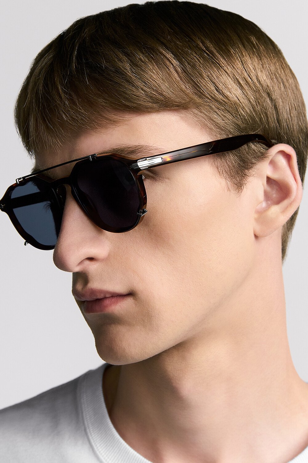 DiorBlackSuit RI Brown Tortoiseshell-Effect Pantos Sunglasses 