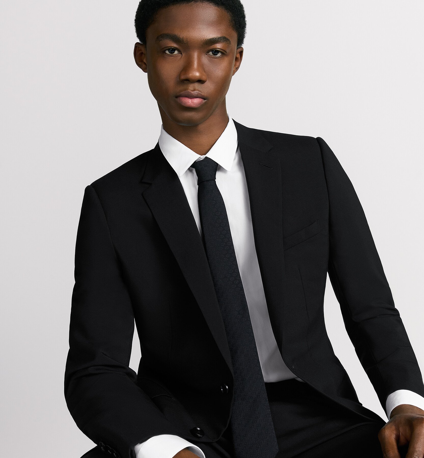 Cravate CD Icon Soie noire