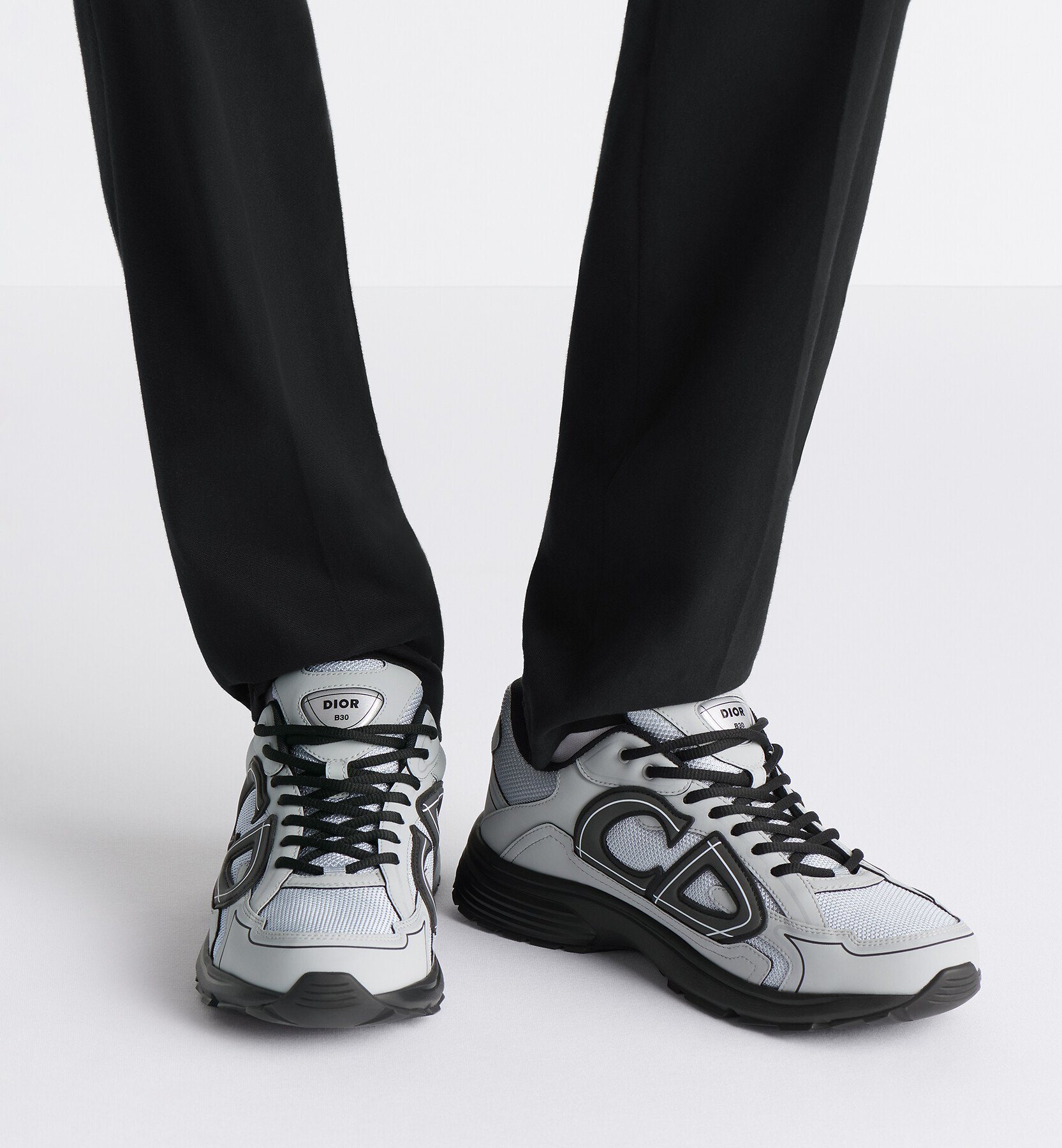【関税&送料込】Dior Homme B30 Sneakers B30 Countdown Sneaker Anthracite Gray Mesh with Black, Blue