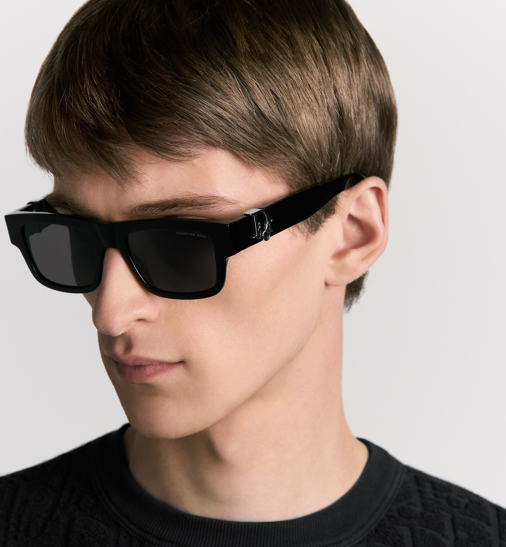 DiorOblique S3F Black Rectangular Sunglasses 