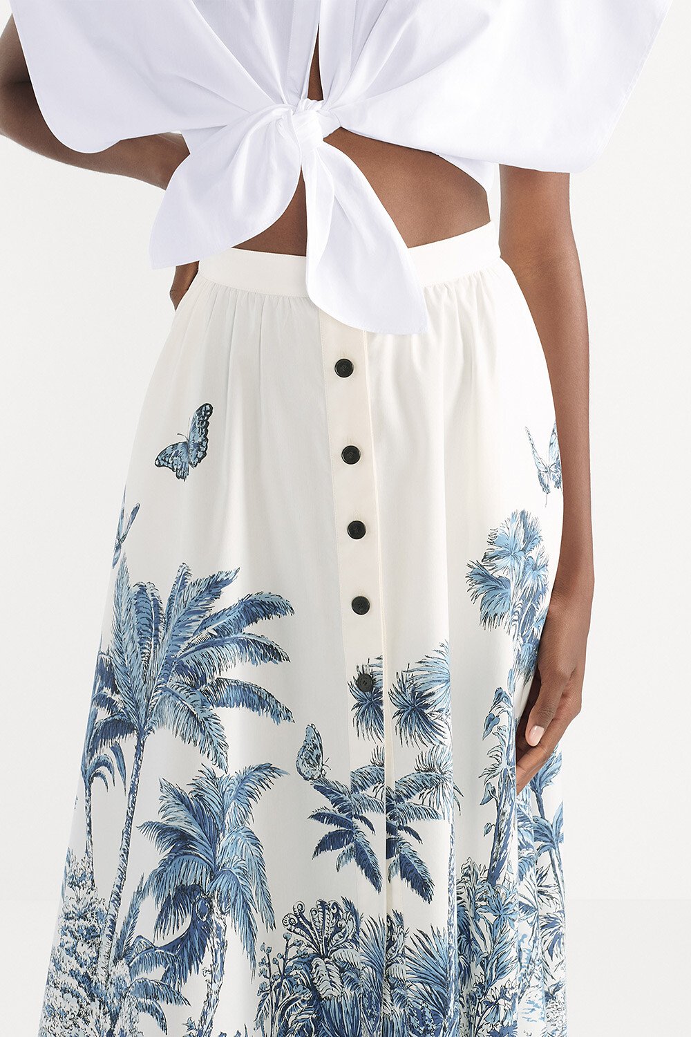 Dior FLARED MID-LENGTH SKIRT 関税込 ディオールの期間限定割引 Flared Mid-Length Skirt Ecru Wool and Silk | DIOR