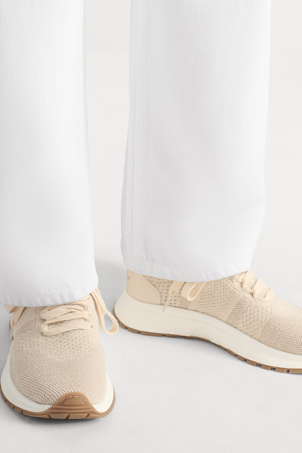 Run'n'Dior Sneaker Ecru Technical Mesh with Wool 