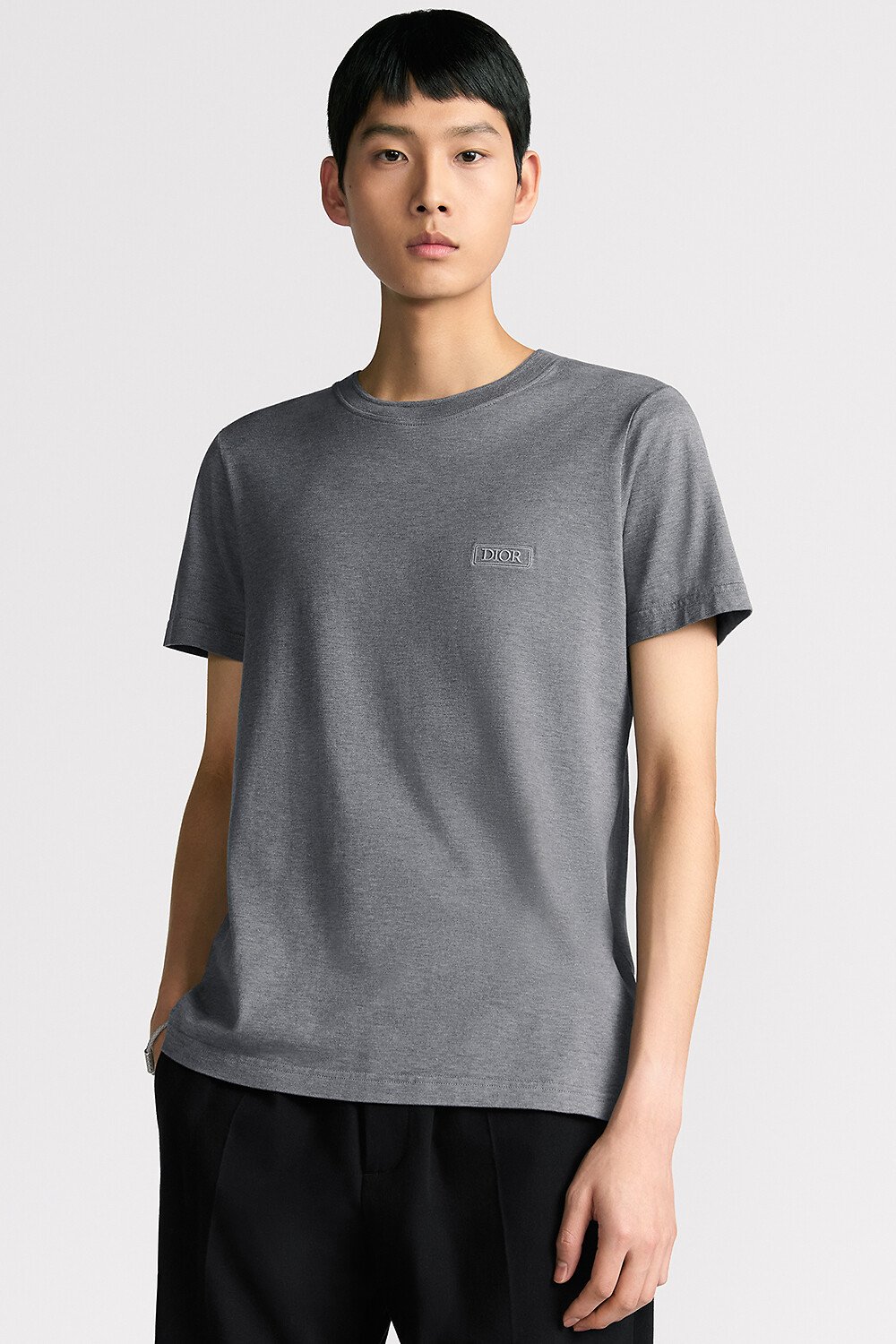 Dior Icons T 恤 灰色海岛棉质平纹针织面料 