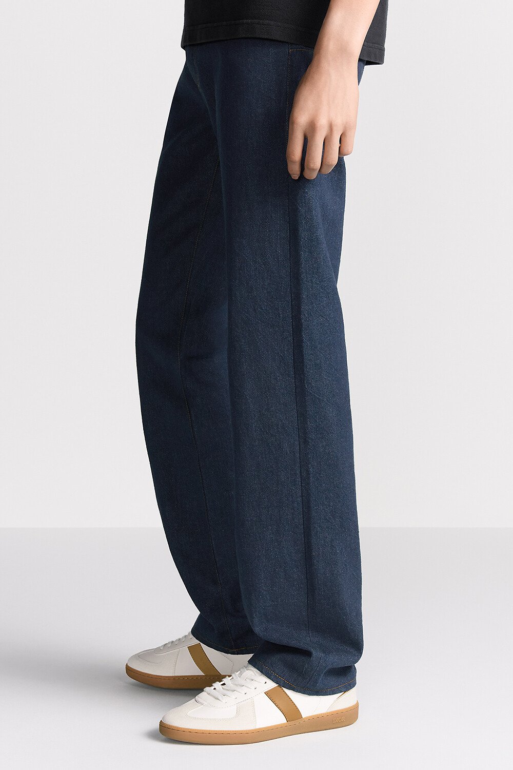 牛仔裤 海军蓝色轻盈棉质斜纹面料 Christian Dior Couture 标志 
