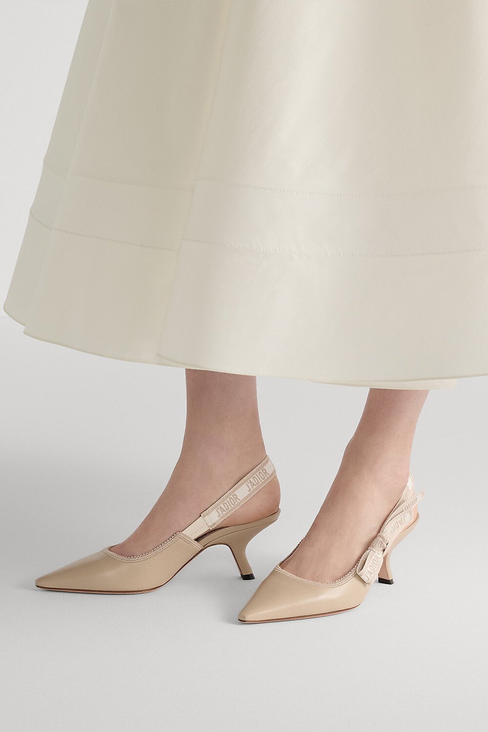 J'Adior Slingback Pump Powder Beige Calfskin 