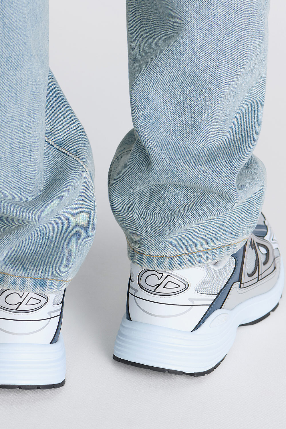 B30 Countdown Sneaker Gray Technical Mesh with Light Blue, Blue and Gray Technical Fabric 