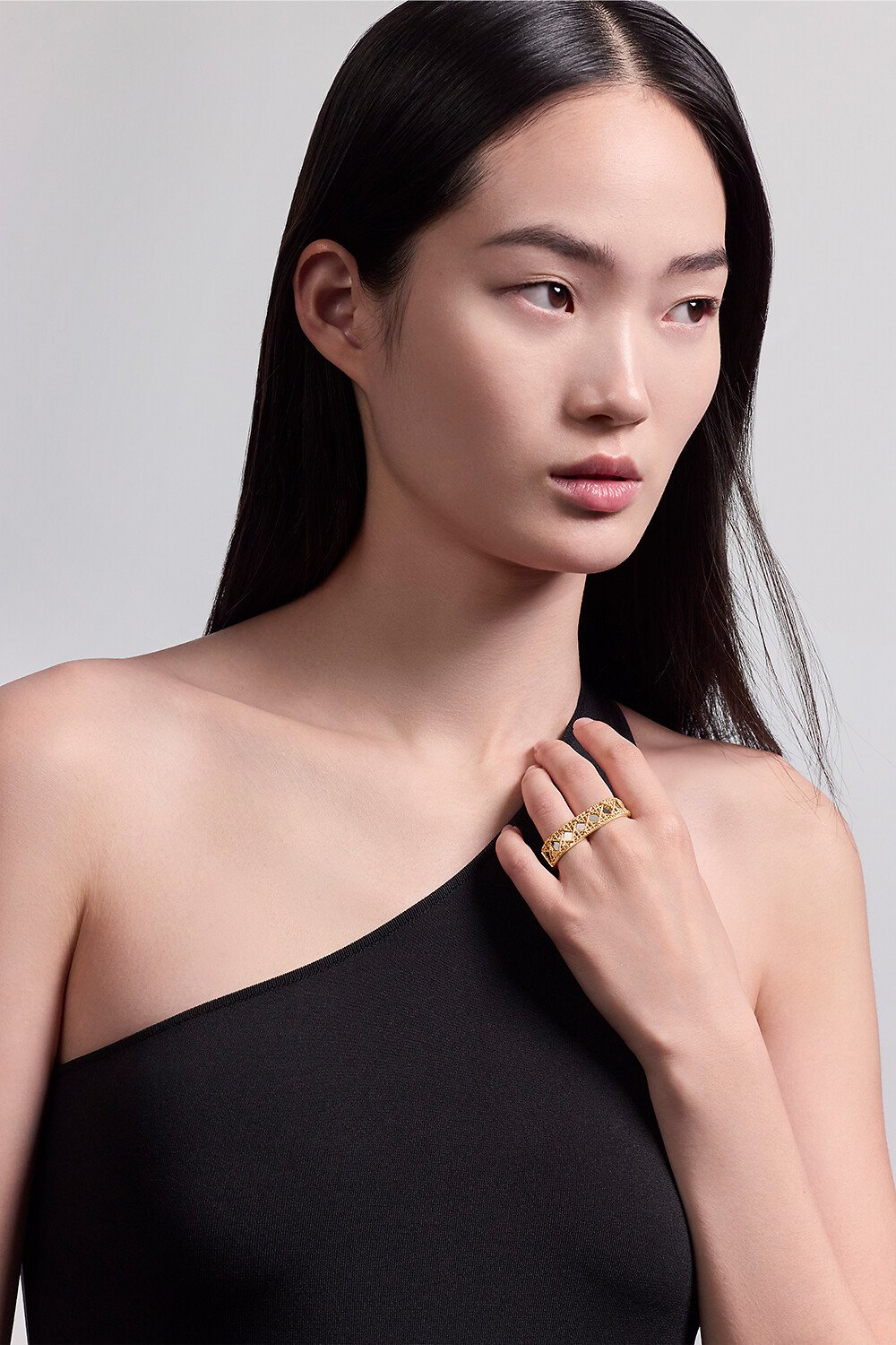 My Dior 戒指 黄色和白色 18K 金 