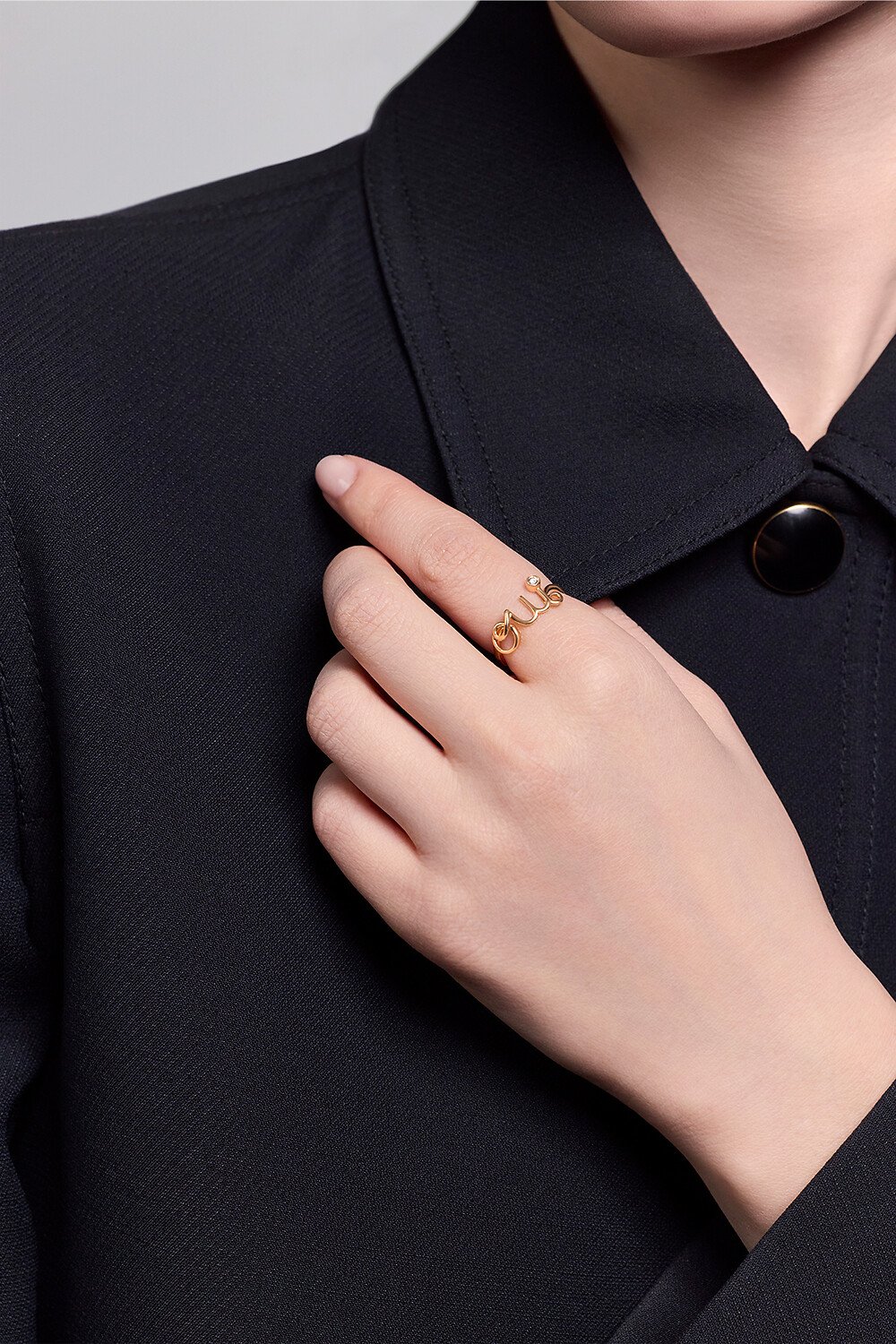 خاتم Dioramour ذهب أصفر وألماس 