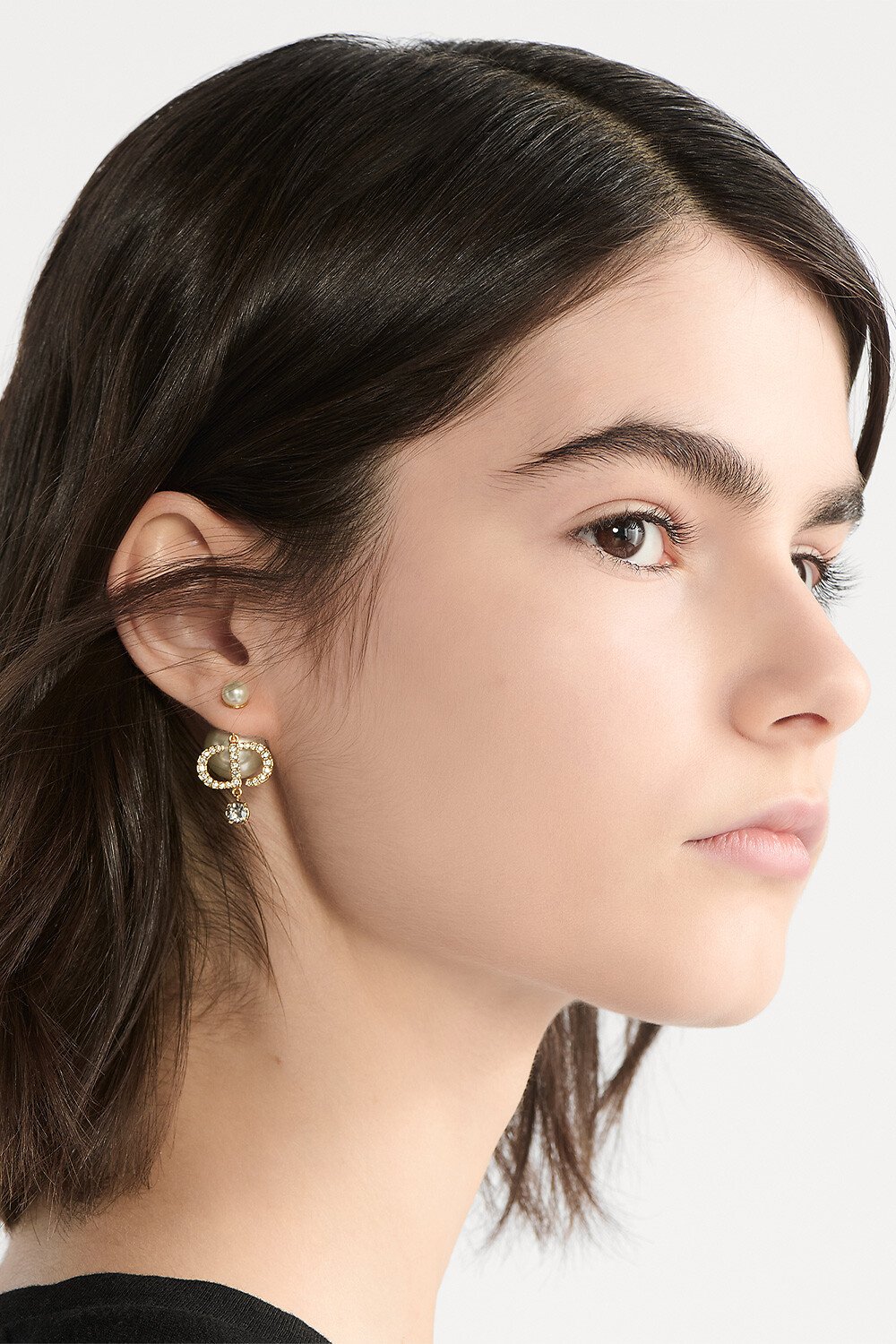 Dior Tribales ピアス メタル・レジンパール・クリスタル 