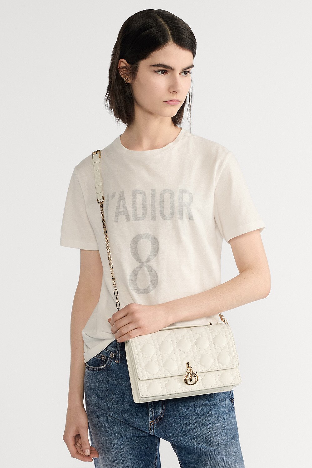 Sac Top Handle My Dior Cuir d'agneau Cannage couleur latte