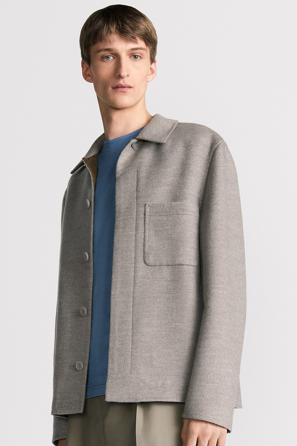 Dior Icons 工裝外套 米色雙面精純羊毛、喀什米爾羊絨和絲綢混紡