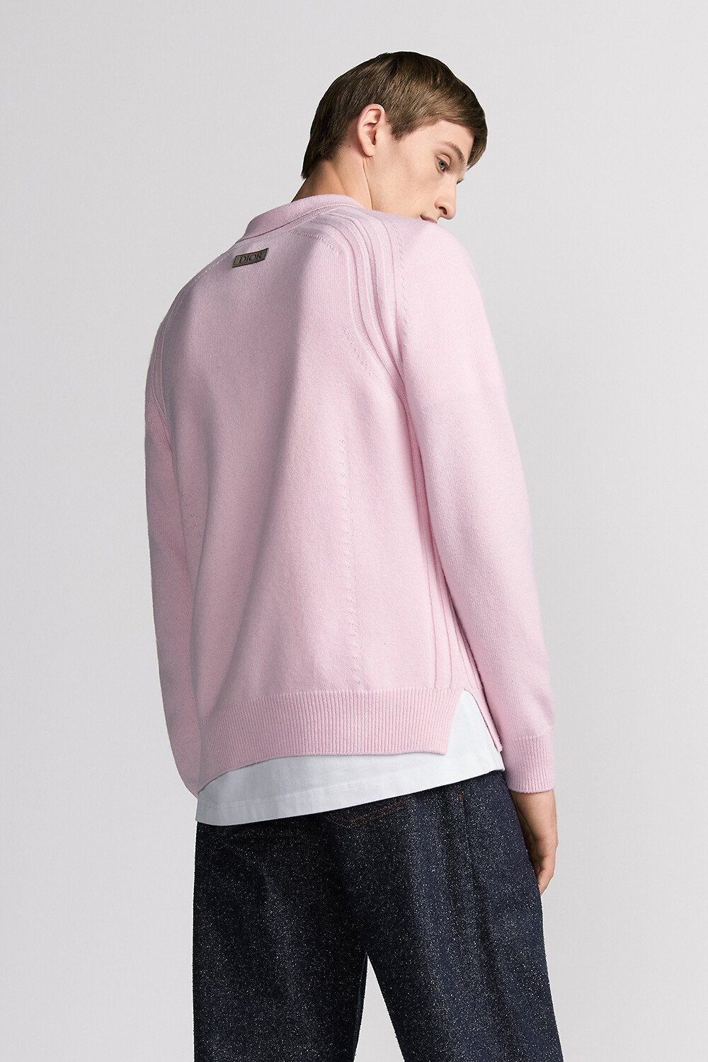 Polo à manches longues Dior Icons Jersey de cachemire rose 