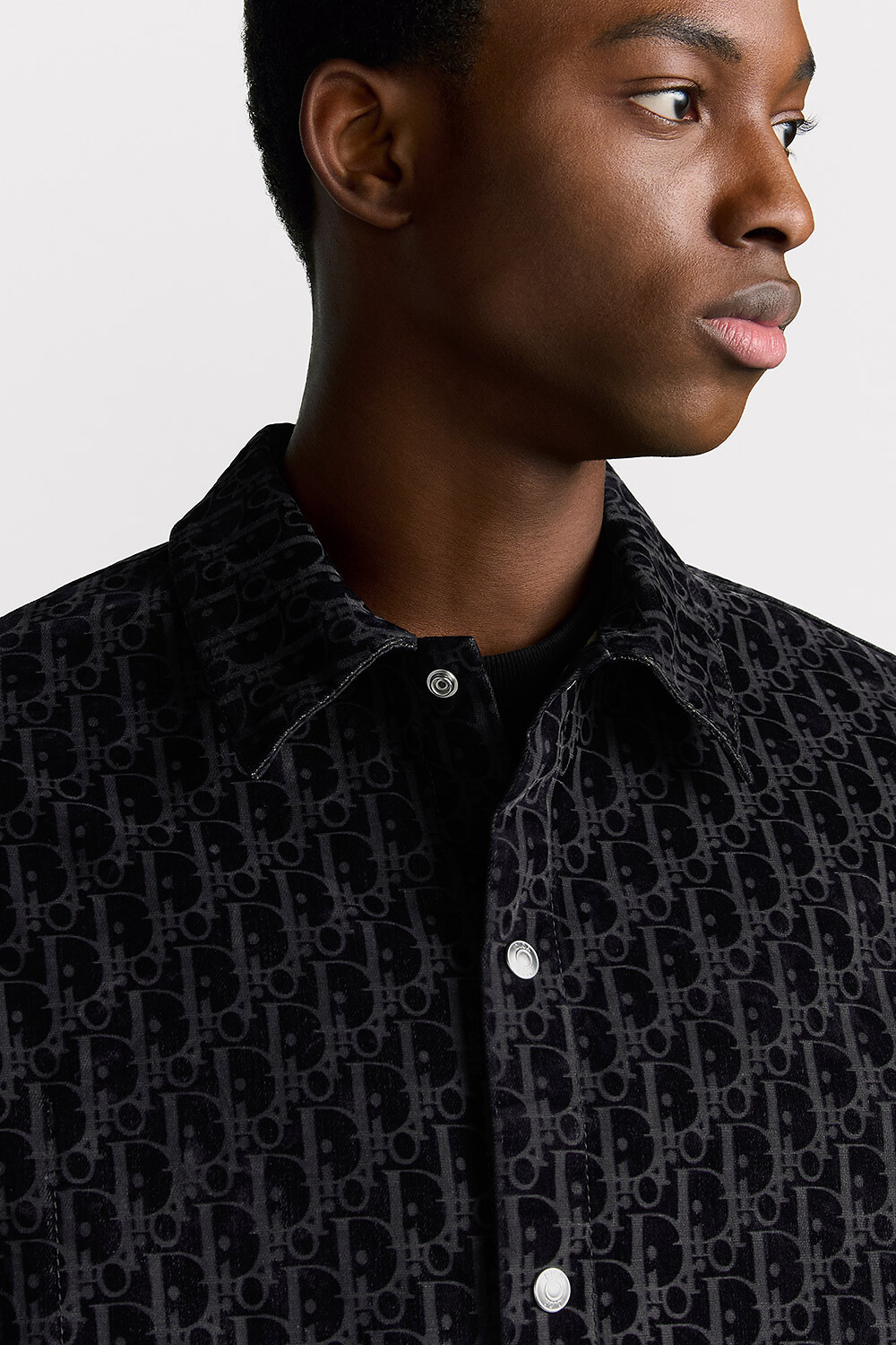 Dior Oblique Overshirt Blue Cotton-Blend Twill 