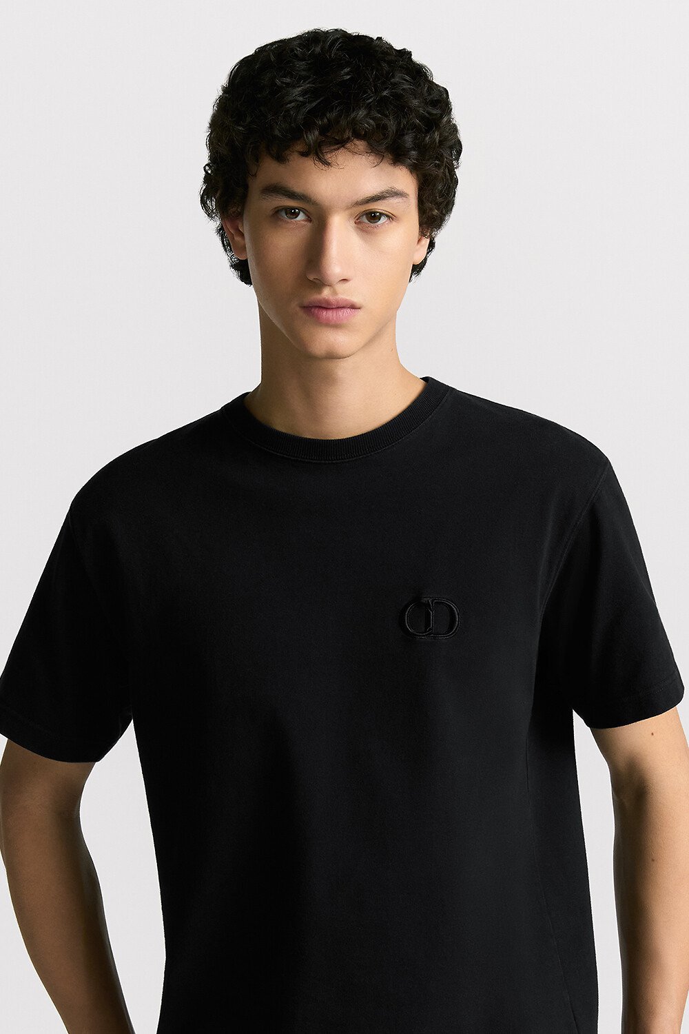 CD Icon Relaxed-Fit T-Shirt Black Cotton Jersey 