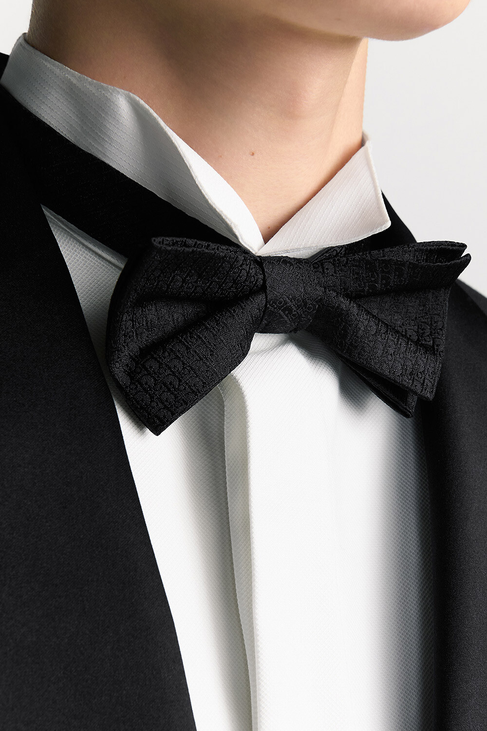 Dior Oblique Bow Tie Black Silk 