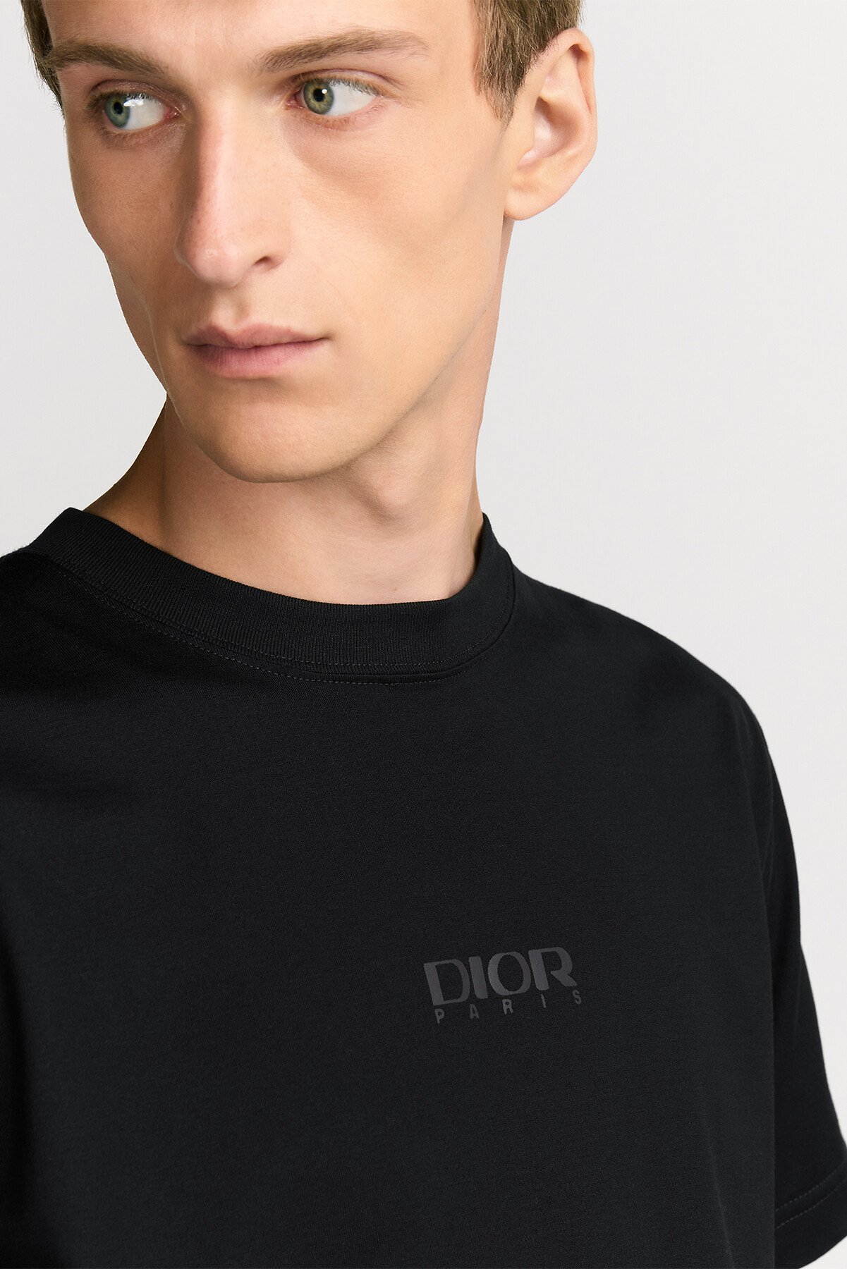 DIOR AND DESCENTE T-Shirt, Relaxed Fit Black Cotton Jersey