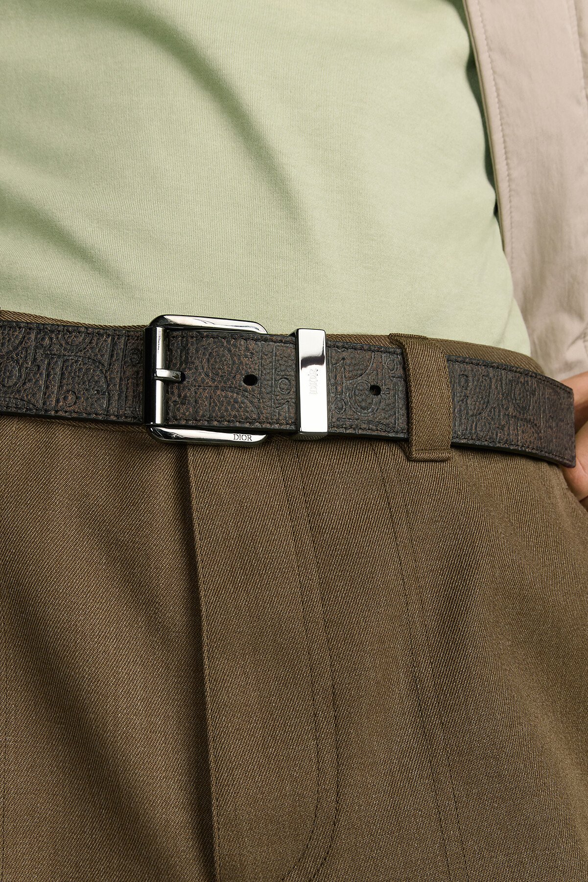 Belt Brown Dior Gravity Vintage Leather, 35 MM