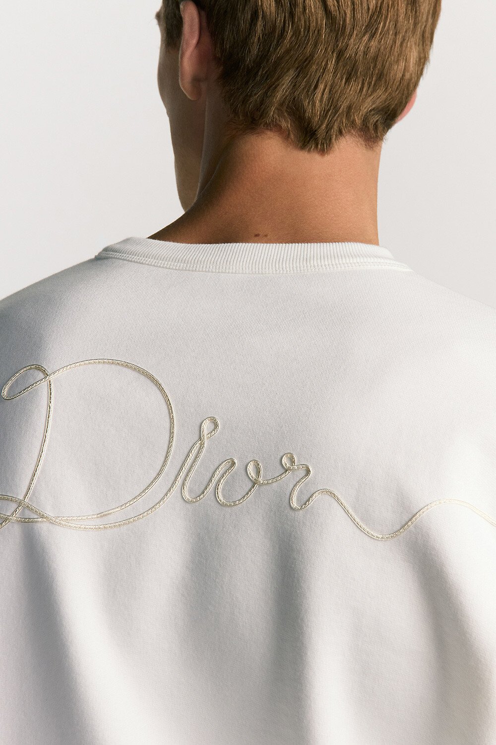 卫衣 白色棉质起绒面料 Dior Ribbon 标志 