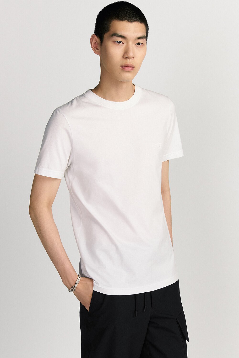 Dior Icons T-Shirt, Regular Fit White Sea Island Cotton Jersey 