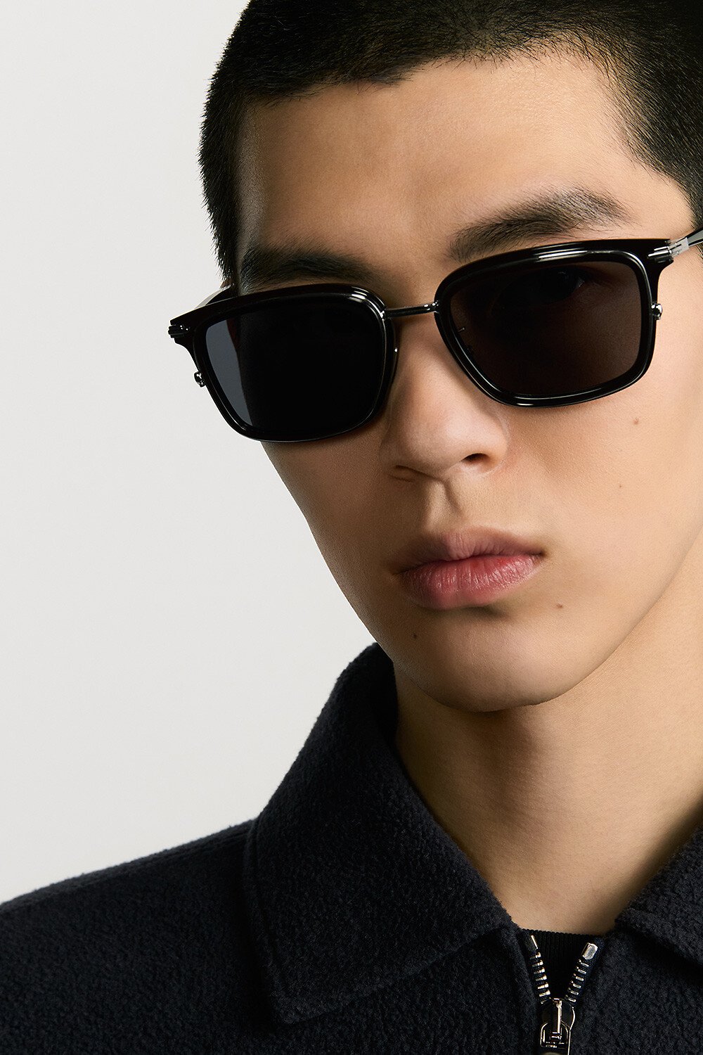 DiorBlackSuit S18F Black Rectangular Sunglasses 