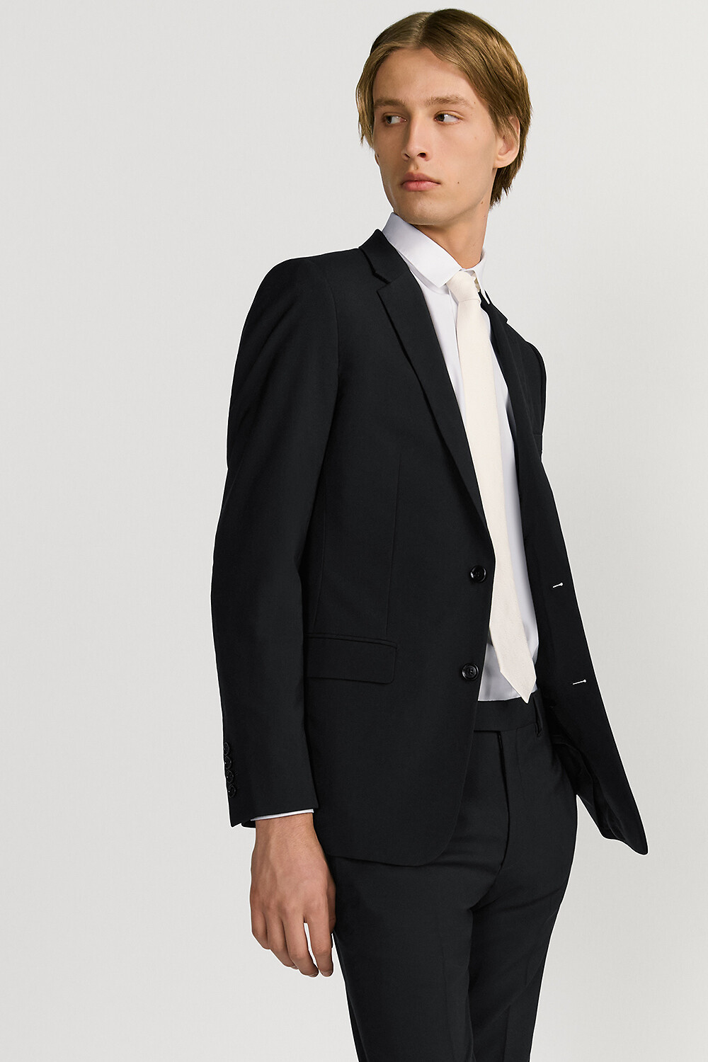 Classic Suit Black Virgin Wool 