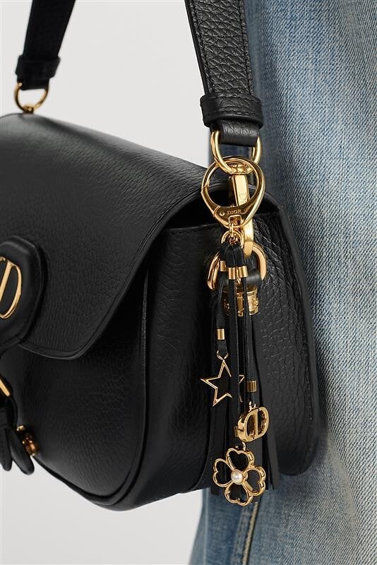 ✨美品✨Dior ディオール　ハンドバッグ　Dチャーム　ブラック黒　レザー クリスチャンディオール マイレディディオール ハートカナージュ