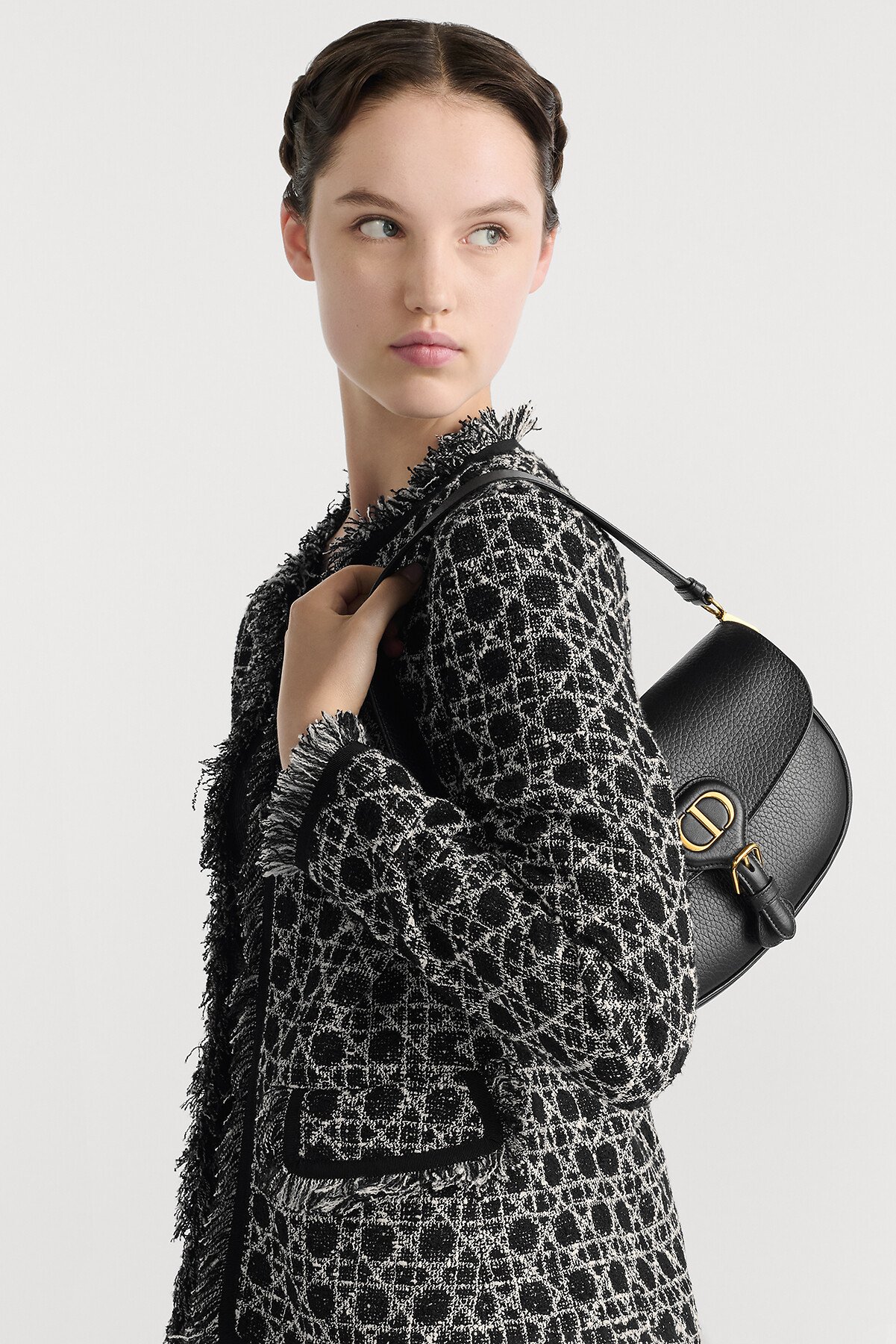 Dior Bobby Multicarry 手袋 黑色粒面牛皮革 