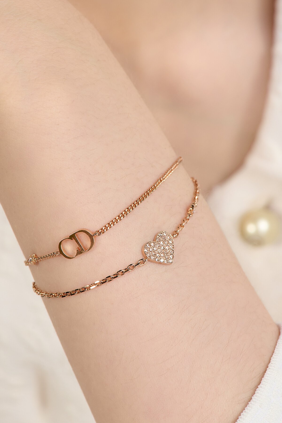 Clair D Lune Bracelet Pink-Finish Metal and Pink Crystals 