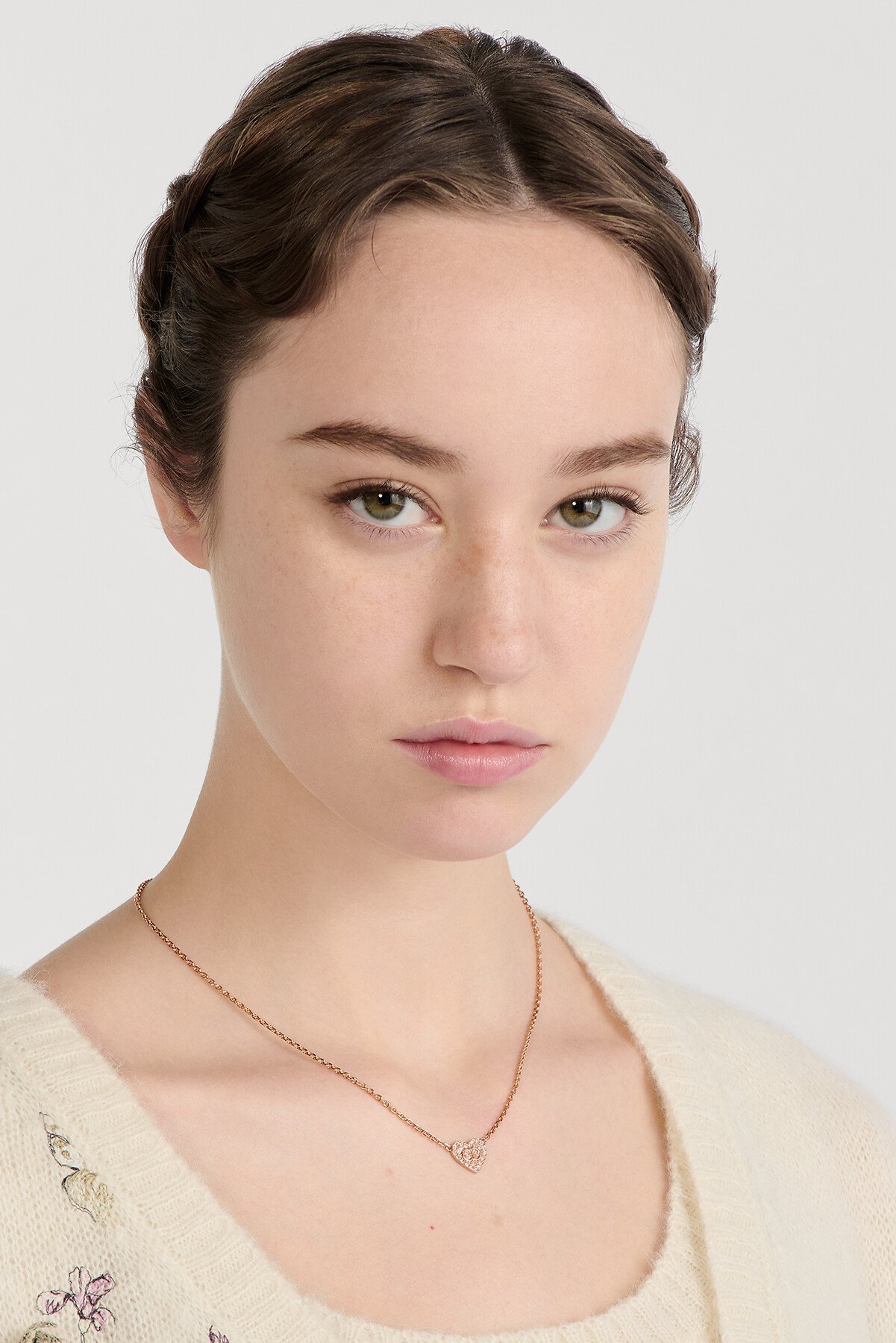 Clair D Lune Necklace Pink-Finish Metal and Pink Crystals 