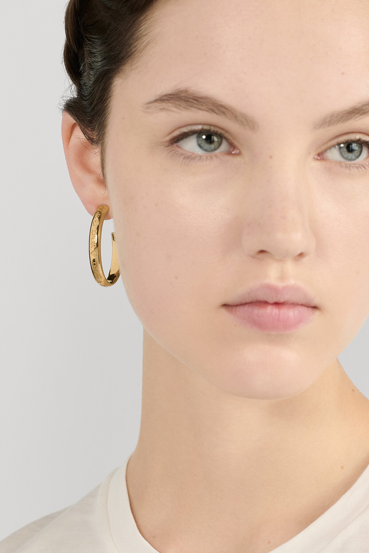 Dior Trésor Hoop Earrings Gold-finish metal 