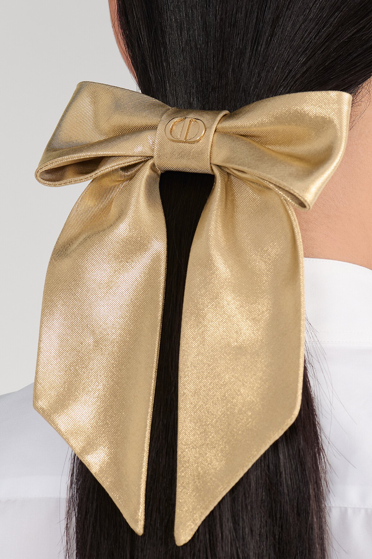 Dior Twist 大蝴蝶結 金色調壓膜科技布料 