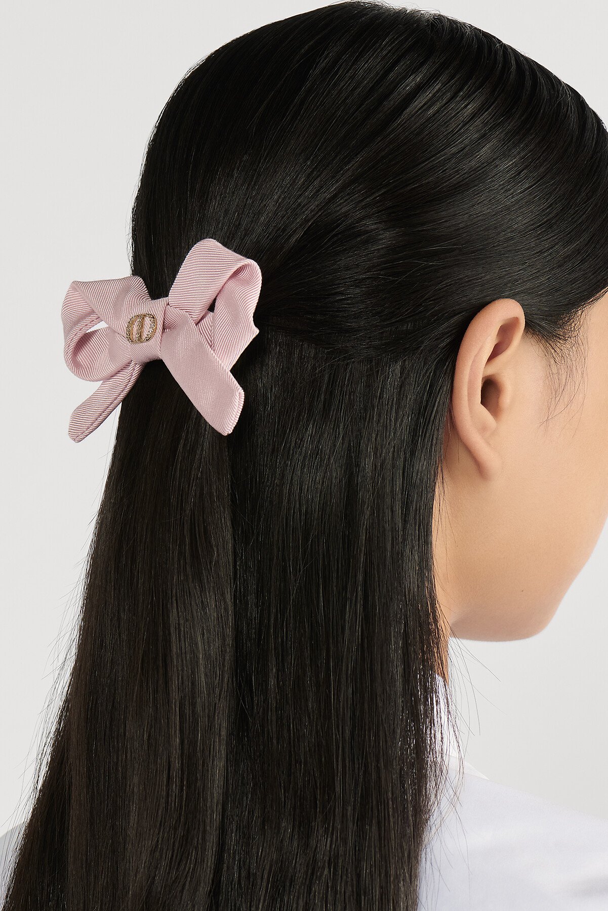 Diorissimo 헤어핀 페일 핑크 그로그랭-이펙트 테크니컬 패브릭 