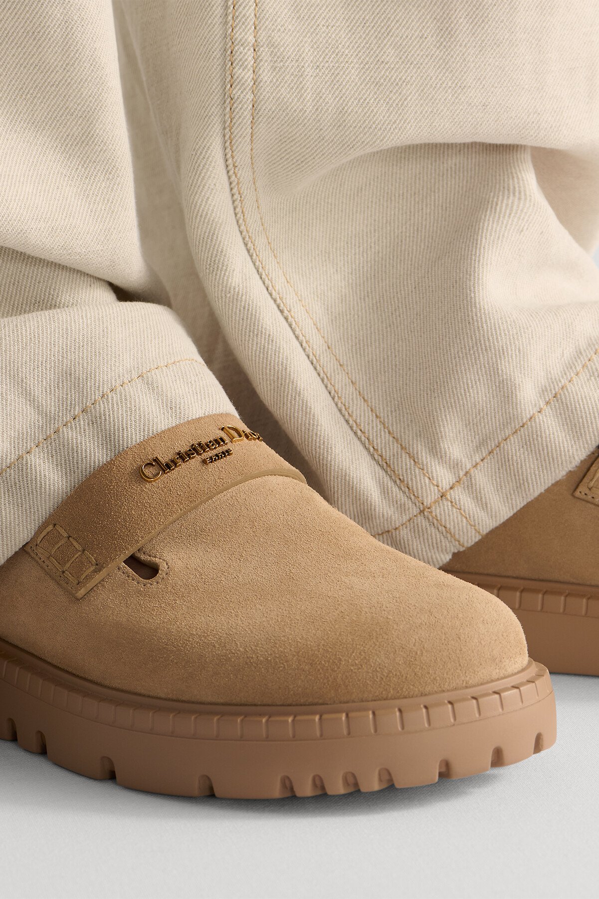 Dior Boy Mule Rope Beige Suede Calfskin 