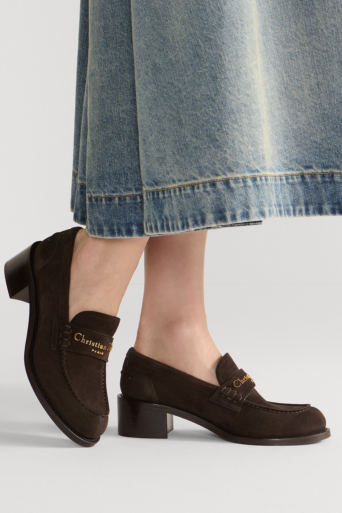 Zapato de salón Dior Boy Ante de piel de becerro en marrón chocolate oscuro