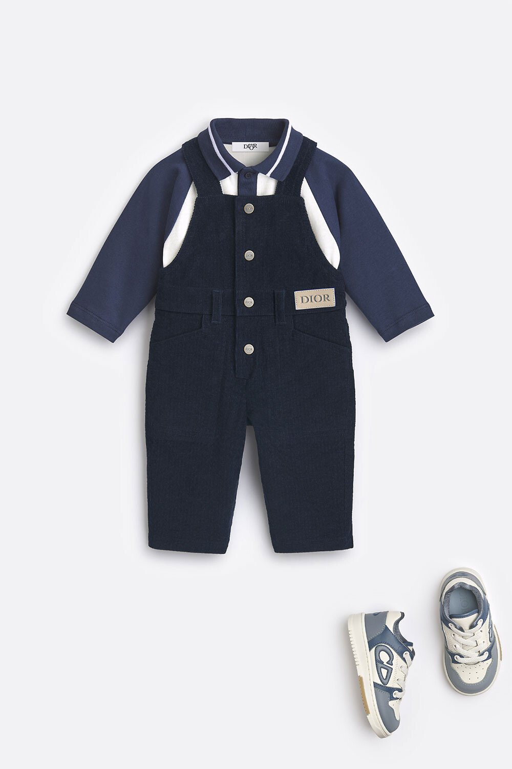 Baby Overalls Blue Cotton Corduroy 