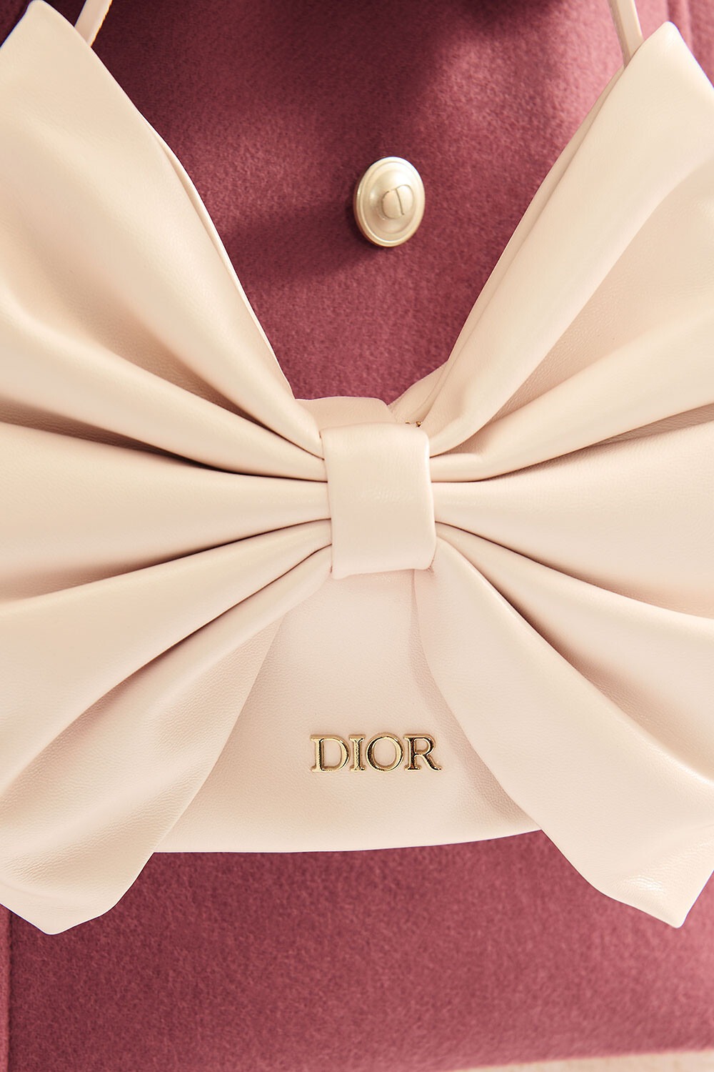 Kids' Bow Bag Pale Pink Lambskin 