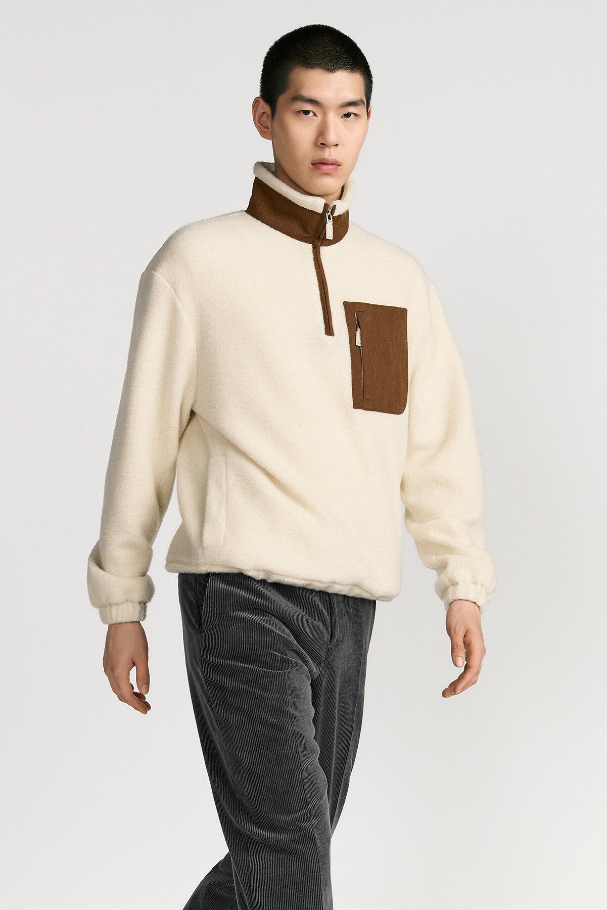 Dior Icons Sweatshirt White Cashmere-Virgin Wool Fleece 