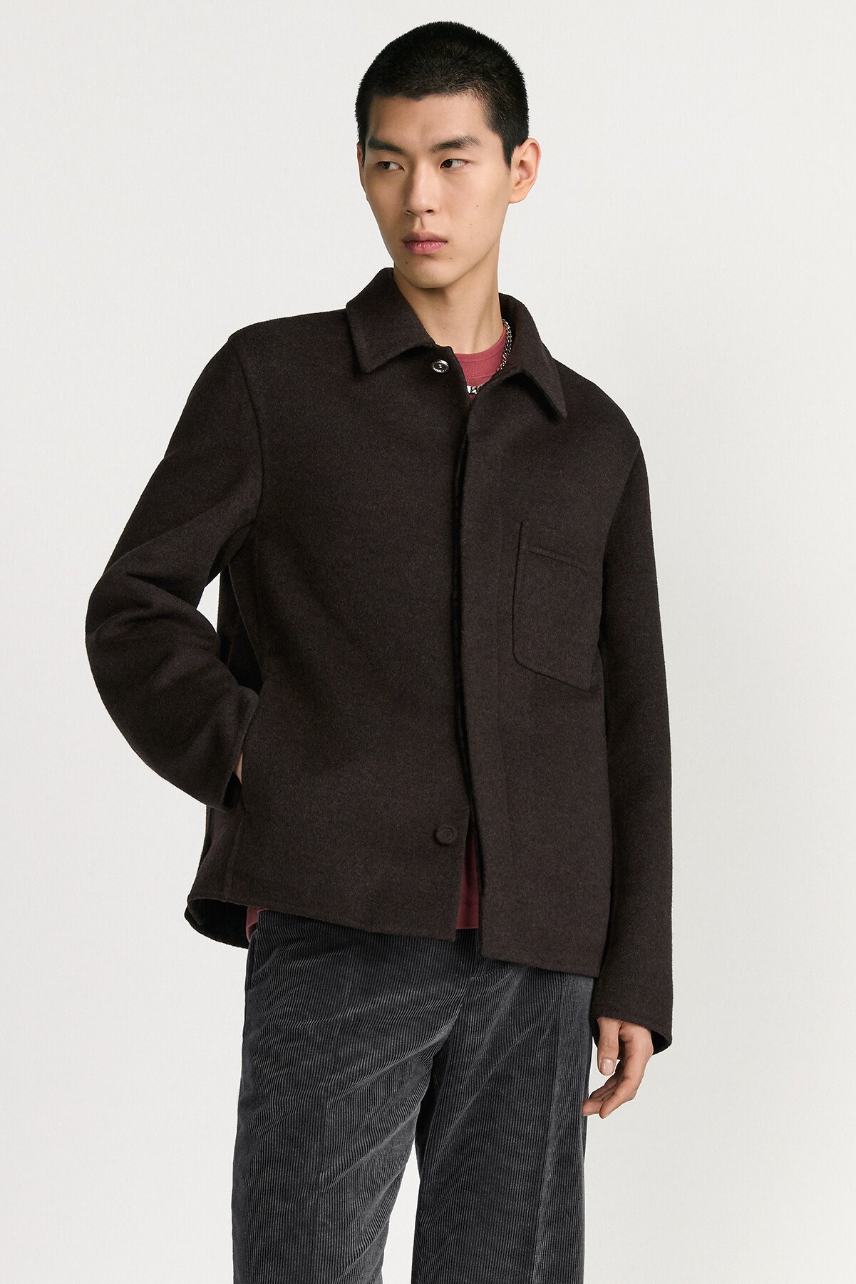 Dior Icons Workwear Jacket Brown Double-Sided Virgin Wool and Cashmere 