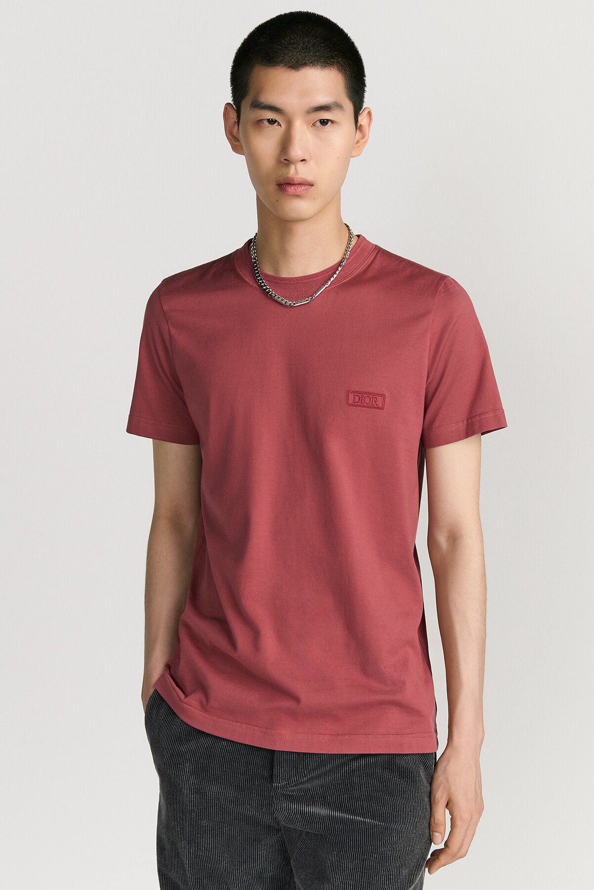 Dior Icons T-Shirt, Regular Fit Pink Sea Island Cotton Jersey 