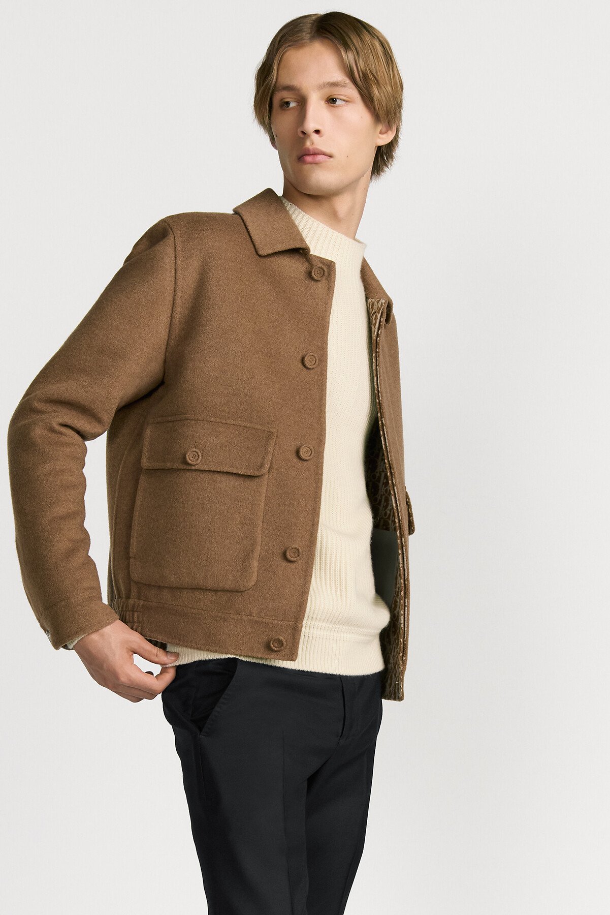 Dior Icons Jacket Beige Double-Sided Virgin Wool and Cashmere 