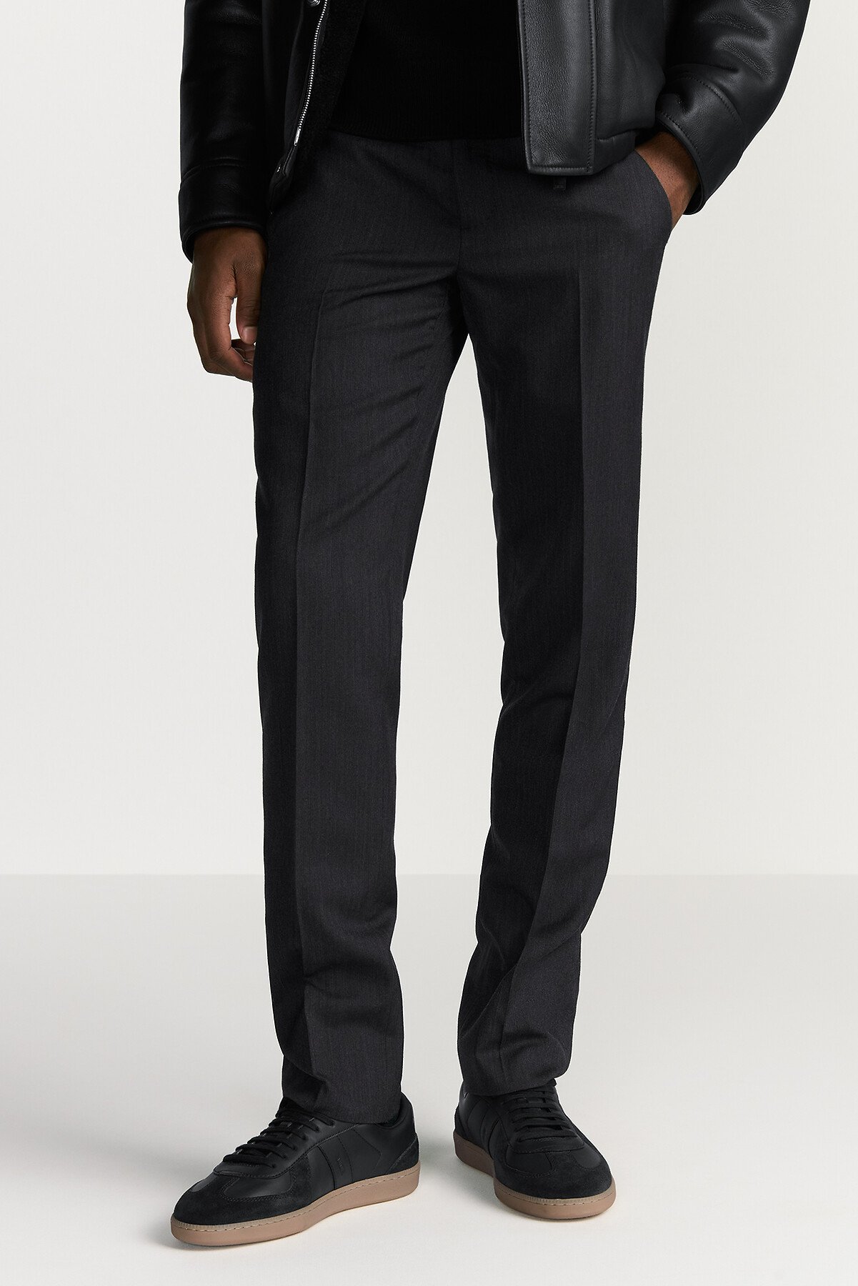 Dior Icons Pants Anthracite Gray Cashmere and Wool 