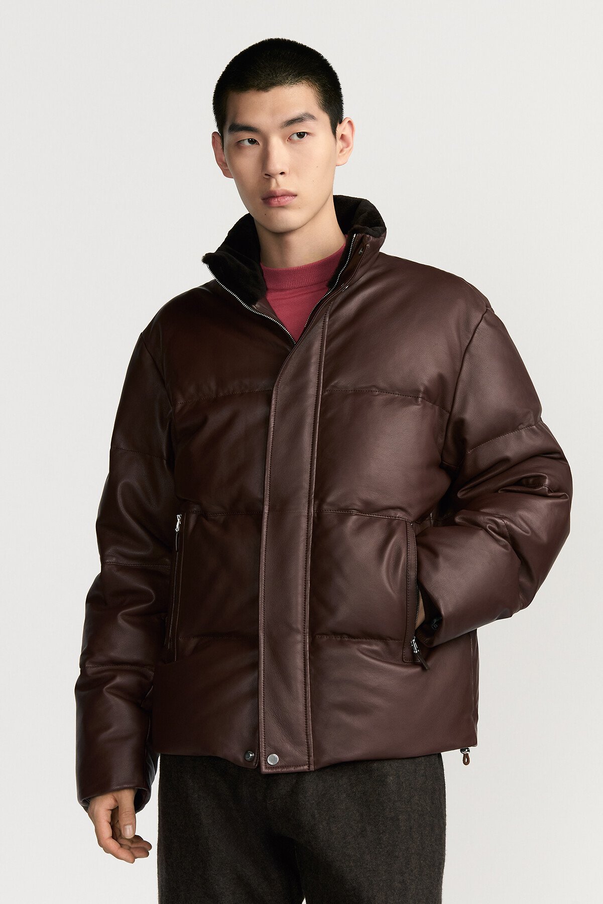 Dior Icons 鋪棉外套 棕色羊皮