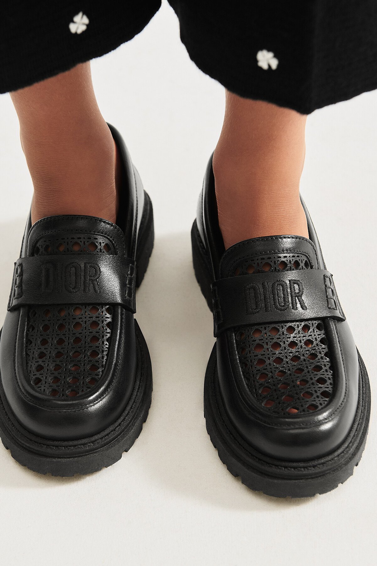 Mocasín Dior Kids Piel de becerro negra 