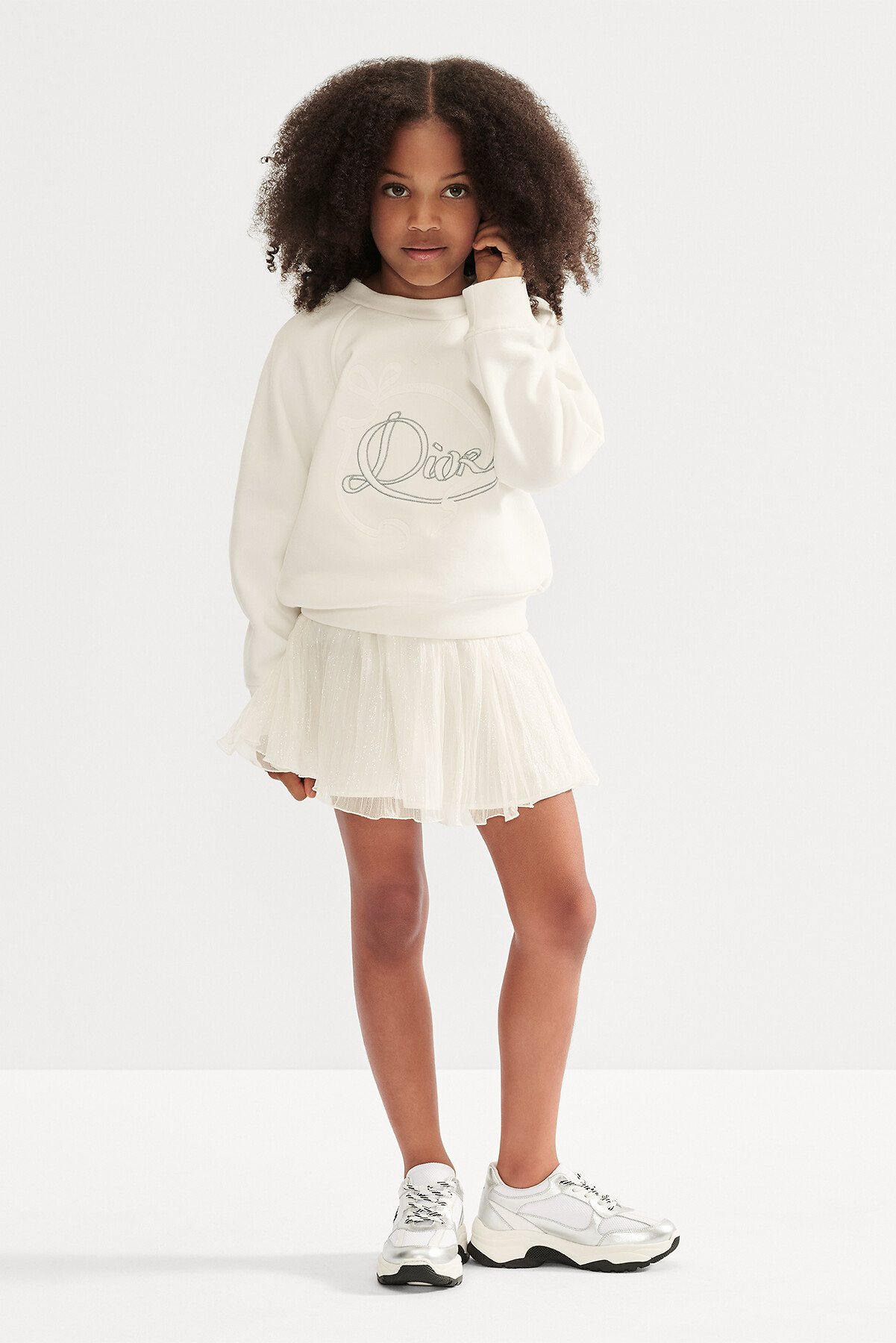 Kids' Sweatshirt Ivory Brushed Cotton Fleece 