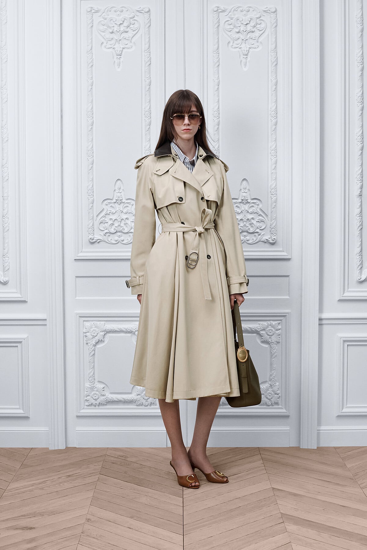 Christian Dior SPORTS トレンチブルゾンコート Trench Coat Beige Cotton and Silk Gabardine | DIOR