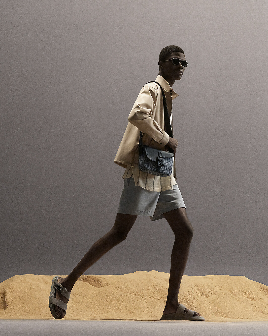 Dior Marinière Short-Sleeved Top Navy Blue and White Linen